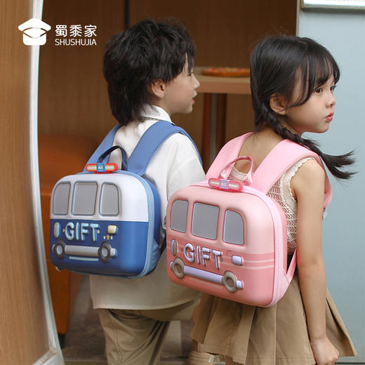 【汽车巴士儿童书包】创意儿童小汽车双肩包 轻便出游手提背包幼儿园书包 商品图7