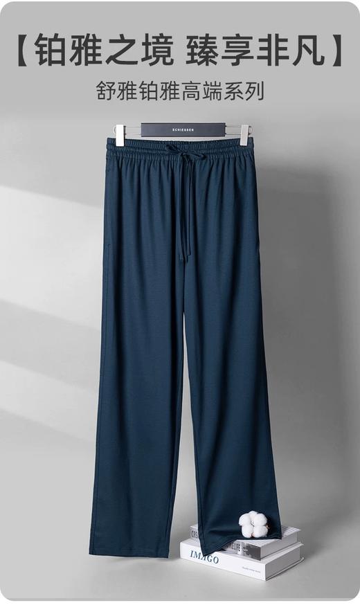 【60S液氨双面布棉莫蚕丝】SCHIESSER德国舒雅高端铂雅系列棉莫代尔家居外穿两用上衣95/24760U  单裤24874P 商品图10