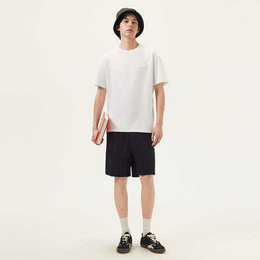 gxg.jeans男装 25年夏季热卖圆领字母刺绣徽章宽松短袖男式T恤男 商品图3