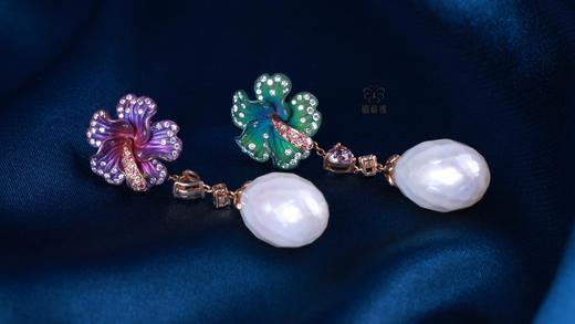 【花开见喜】钛金刻面珍珠耳坠ZZ2406009 商品图6