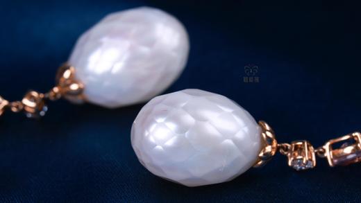 【花开见喜】钛金刻面珍珠耳坠ZZ2406009 商品图5