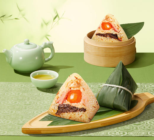 元祖 羊肚菌火腿粽礼盒端午粽子礼盒 商品图1