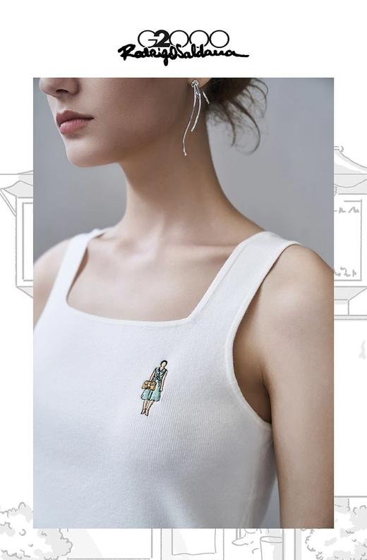 G2000女装【西班牙插画师联名款】休闲百搭刺绣背心53276013 商品图0