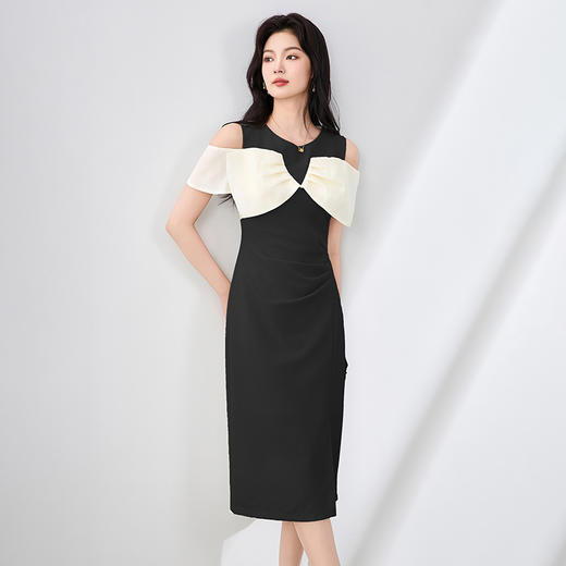 「高货wl」全新升级【铂金会员358/天猫479/差价121】(14117)洛诗琳法式名媛气质连衣裙2025夏季设计感收腰显瘦裙子 商品图0