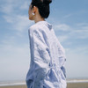 绽放女装274-281朵/【入蓝系列】色织亚麻宽松衬衫阔腿休闲裤套装 商品缩略图3