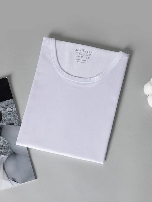 SCHIESSER德国舒雅高端铂雅男士100%埃及丝光棉棉100S圆领背心95/24845V 商品图1