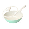 【欧乐菲 OLOFE】 家用陶瓷微压不粘炒锅 轻便平底炒菜锅 珐琅瓷巴宝克百灵鸟轻便平底锅30cm 商品缩略图9