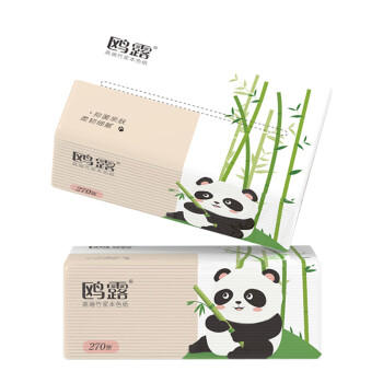 鸥露（OULU）抽纸 3层90抽*28包M码 餐巾纸 卫生纸巾无漂白原生竹浆本色纸整箱 /家庭清洁/纸品 /清洁纸品 /抽纸 商品图2