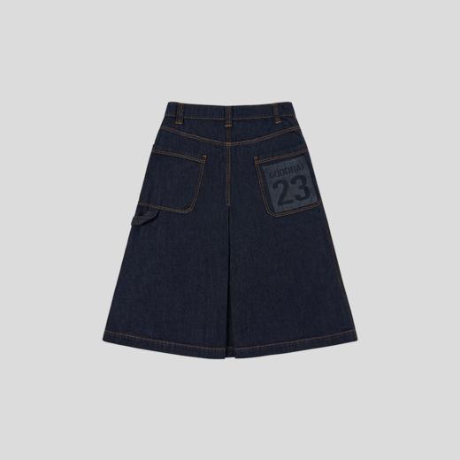 GOODBAI 23编号logo印花口袋高腰打褶A版半身裙 商品图2