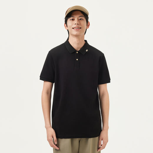 gxg.jeans男装 简约织唛休闲商务翻领男式POLO衫男短袖 25夏热卖 商品图2