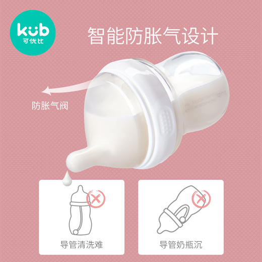 【微瑕】可优比玻璃奶瓶新生婴儿防摔宽口径初生宝宝喝水小奶瓶防胀气（收到无质量问题不退不换，介意者勿拍） 商品图2