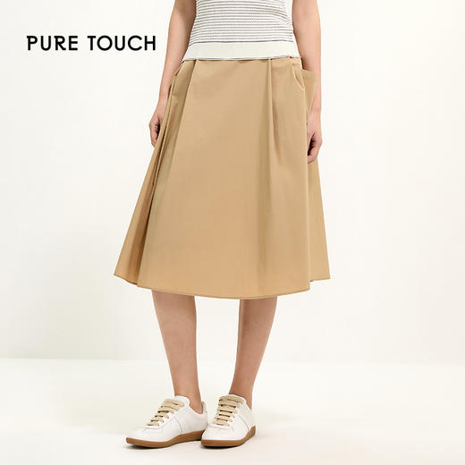 PURE TOUCH卡其色大口袋A字半身裙 1350241044 商品图0