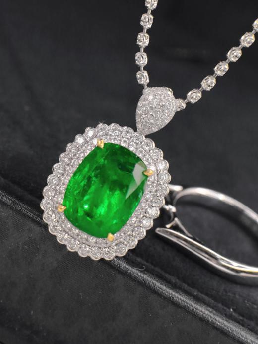 3.85ct刻面祖母绿戒指吊坠 商品图1