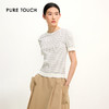 PURE TOUCH简约黑白条纹圆领短袖针织衫 1346242115 商品缩略图3