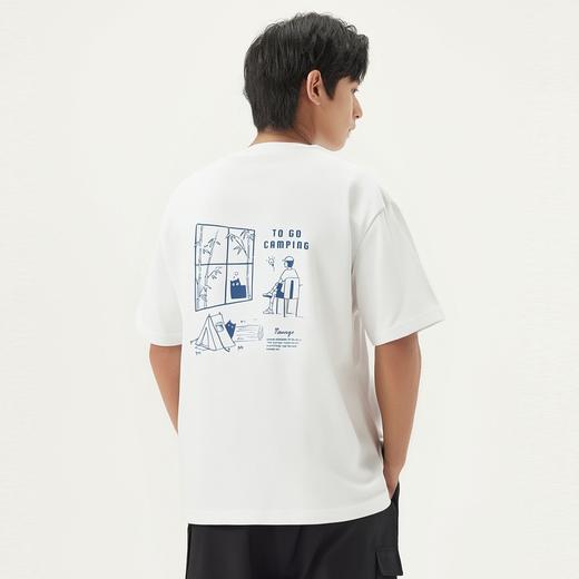 gxg.jeans男装 多色后背印花时尚潮流圆领短袖T恤男生 25年夏热卖 商品图2