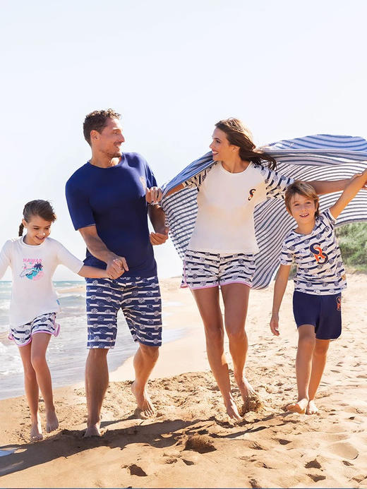 【亲子莫代尔】 SCHIESSER德国舒雅儿童男童夏日海洋系列莫代尔亲肤柔软短袖短裤套装3B/24331H 商品图4