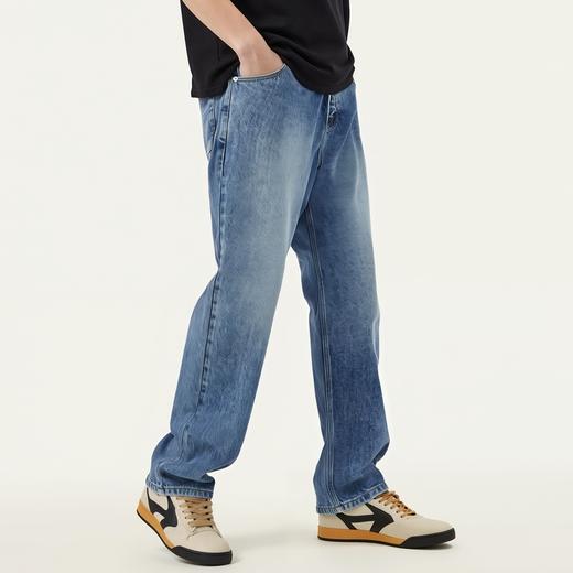 gxg.jeans男装 浅蓝色水洗清新简约休闲牛仔长裤男 25年夏热卖 商品图2