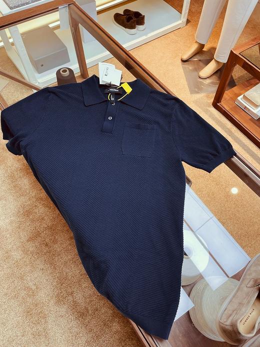 原单英国轻奢级高端纹理针织POLO精梳棉双纱透气精英衫 商品图6