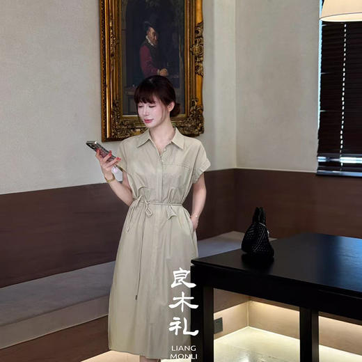 【预售7天】良木礼莱赛尔连衣裙（腰带） 商品图0