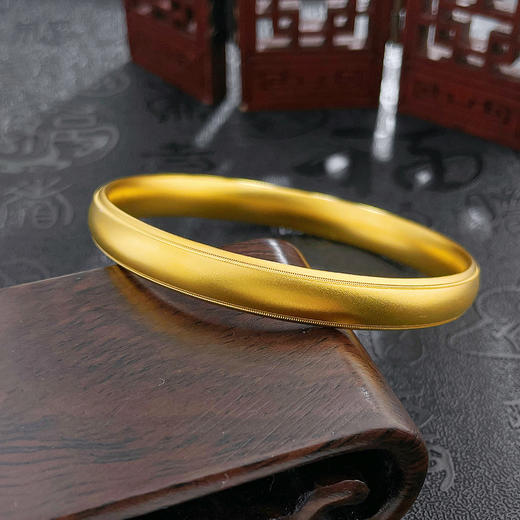 【限时克减150元】足金999 #婚庆  古法空心福字龙凤呈祥固口龙凤手镯（面宽约：7.4-7.8mm，厚约3.4mm）(YQGFSZ00517)（预售产品下单后不退款不退货不换货不补差价 商品图2