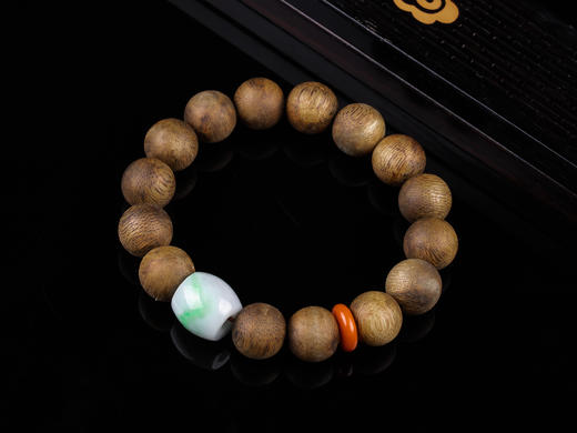 XY0328沉香+翡翠南红手串 商品图6