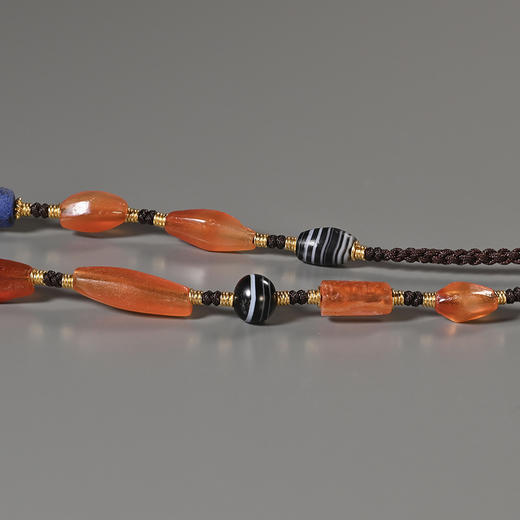 西亚高古缠丝玛瑙飞鸟七彩项链 商品图6