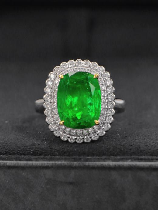 3.85ct刻面祖母绿戒指吊坠 商品图0