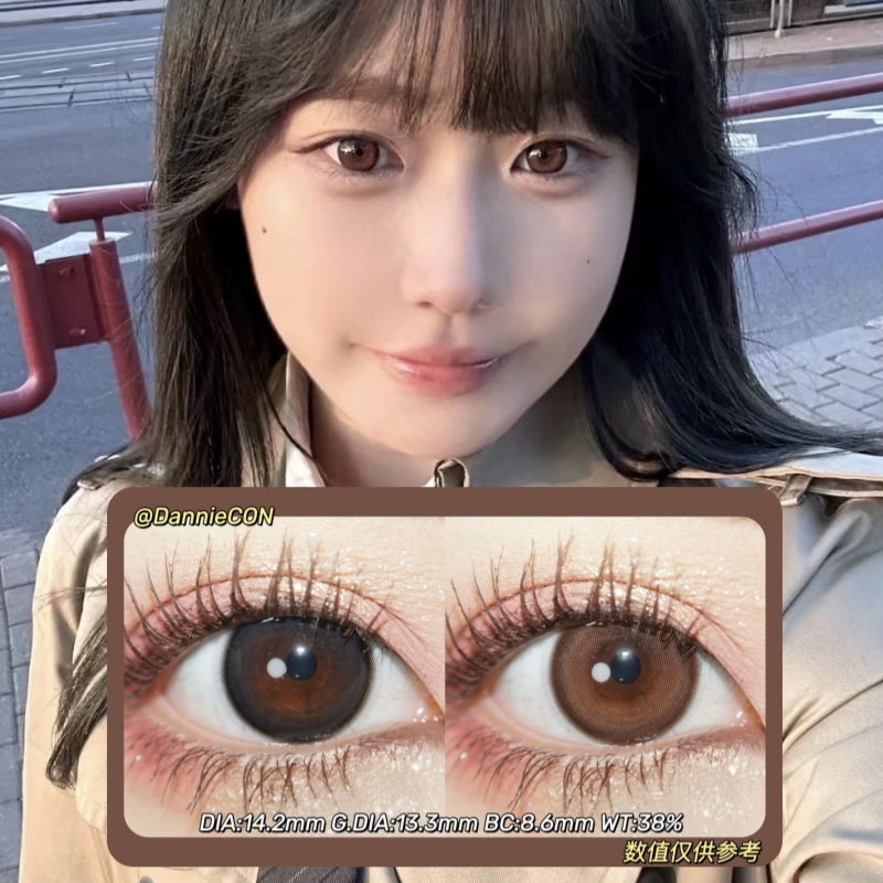 AROMI半年抛·小黑豆&小咖豆·14.2mm(着色参考13.3mm) 0-800度(有525/575) 韩产进口·(建议佩戴3-4个月左右更换)