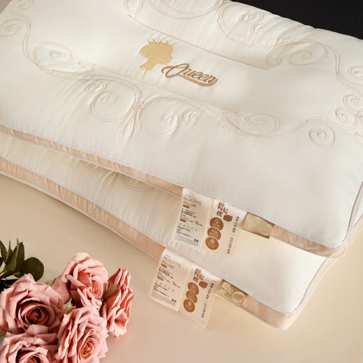 自然醒立体绣花贵妃枕柔软高端成人枕头护颈枕助睡眠枕头单人枕XK 商品图0