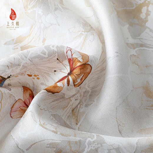 SAINTJOY/上久楷礼盒  蝶花曦黄色 发带SPS24F10  伞SPS24L14 真丝方巾FJS24047 商品图3