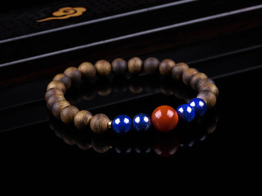 XY0333沉香+南红青金石手串 商品图3