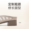 信诺妈妈拖鞋2025新款夏季舒适粗跟外穿包头半拖时尚网纱软底女鞋X5L032-93 商品缩略图3
