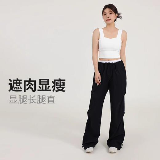 【限时秒】YOGACODE【火树银花系列】美式工装大码阔腿裤女户外徒步登山高腰宽松显瘦抽绳休闲裤DWL215159 商品图3