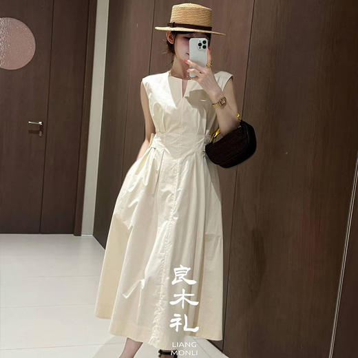 【预售7天】良木礼无袖连衣裙（腰带） 商品图0