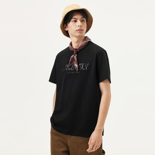 gxg.jeans男装 多色立体字母印花宽松休闲圆领短袖T恤 25年夏热卖 商品图1