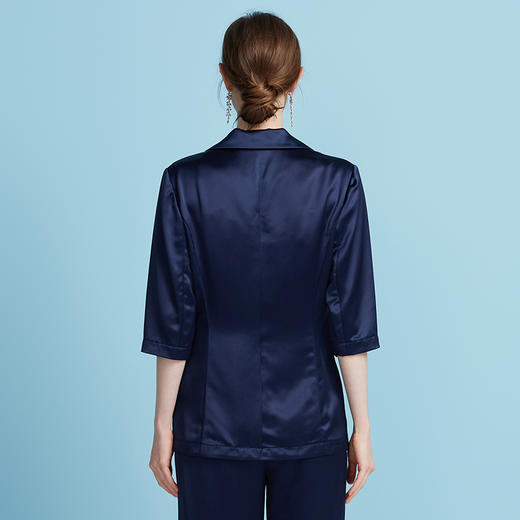 EITIE爱特爱夏季新款通勤纯色五分袖西装外套女7803501 商品图4