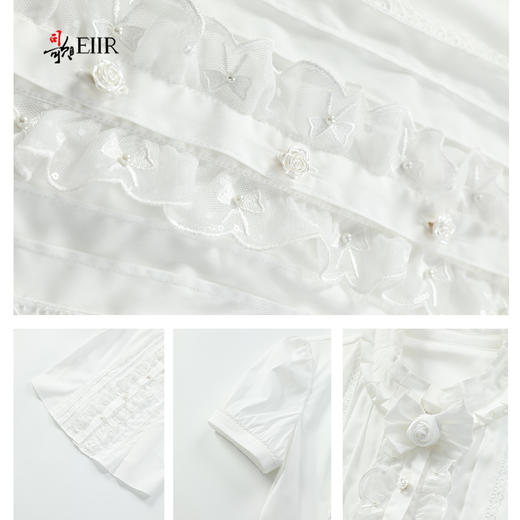 司歌短袖翻领衬衫女精致优雅T911071Y 商品图2