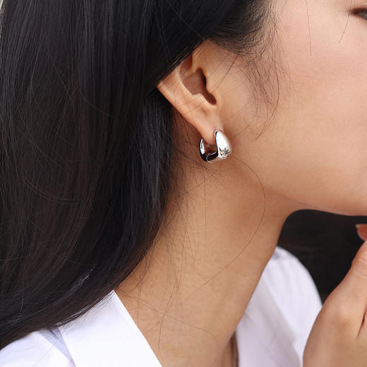 【演员张婧怡同款】Lagomist拿铁系列 | 金/银咖啡柄耳圈 商品图2