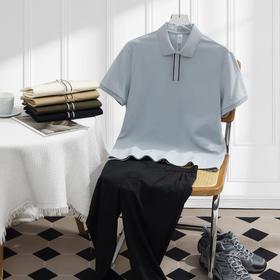 夏季低碳长绒棉舒适柔软翻领商务短袖polo衫  HLS-GS82025
