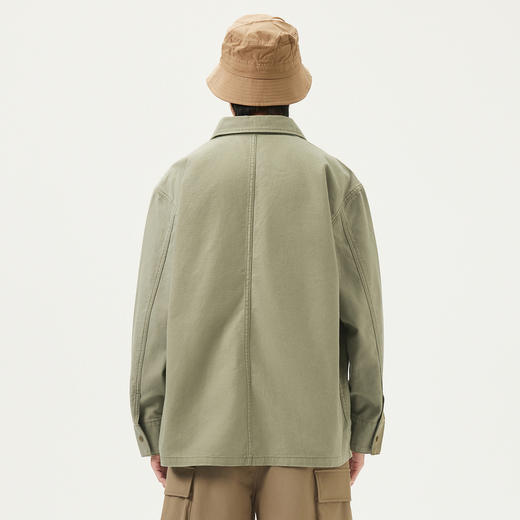 gxg.jeans男装 绿色多口袋工装时尚宽松牛仔夹克外套男 25春热卖 商品图2