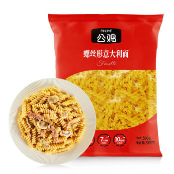 公鸡低脂螺丝形传统意大利面500g*2袋土耳其进口 西餐意粉速食拌面 /粮油调味 /意大利面 /传统意面 商品图4
