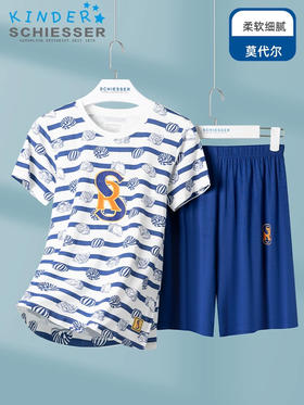 【亲子莫代尔】 SCHIESSER德国舒雅儿童男童夏日海洋系列莫代尔亲肤柔软短袖短裤套装3B/24331H