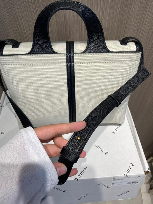 之禾亚麻棉拼皮帆布思丽特手提斜挎包 🉐💰550 商品图5