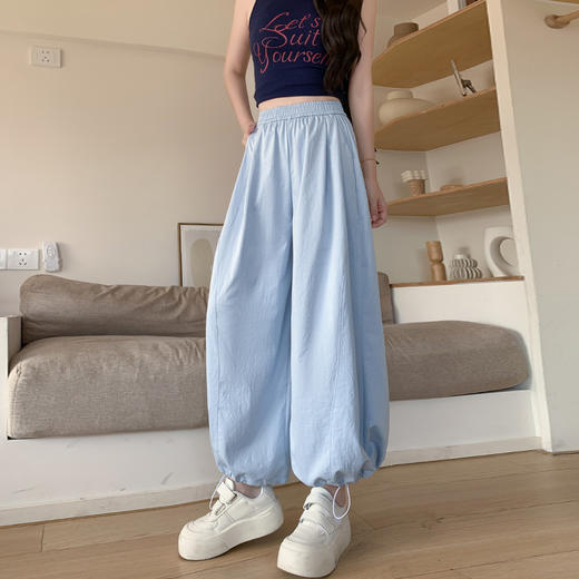 【YW】无忧购韩系慵懒多巴胺仿棉两穿垂感显瘦百搭灯笼裤H-1802（截单后7天发货) 商品图5