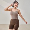 【限时秒】YOGACODE【火树银花系列】裸感大码瑜伽服背心带胸垫细肩带美背吊带背心DWC215433 商品缩略图2