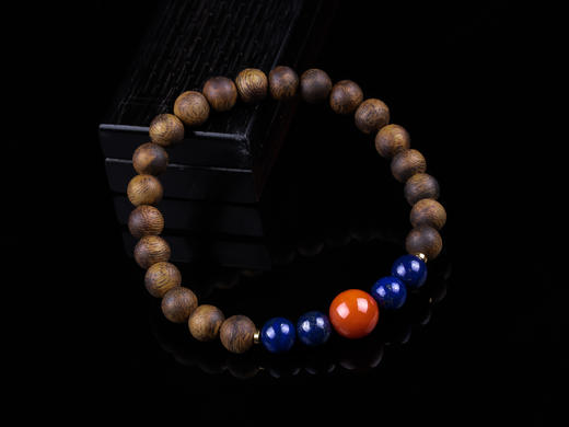 XY0333沉香+南红青金石手串 商品图1