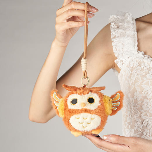 大英博物馆文明古希腊猫头鹰毛绒钥匙扣高端精致高级感女车载香氛挂件 商品图2