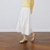 【严选】诗凡黎白色法式浪漫A字半身裙2025夏新款藏青流行显瘦温柔仙女裙7G5140701 商品缩略图0