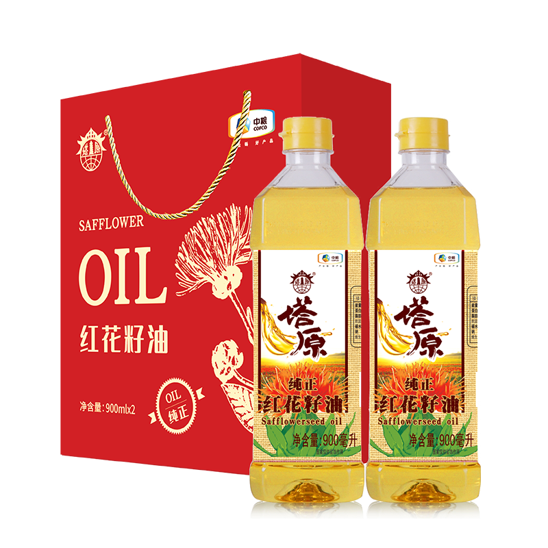 中粮塔原纯正红花籽油礼盒900ml*2