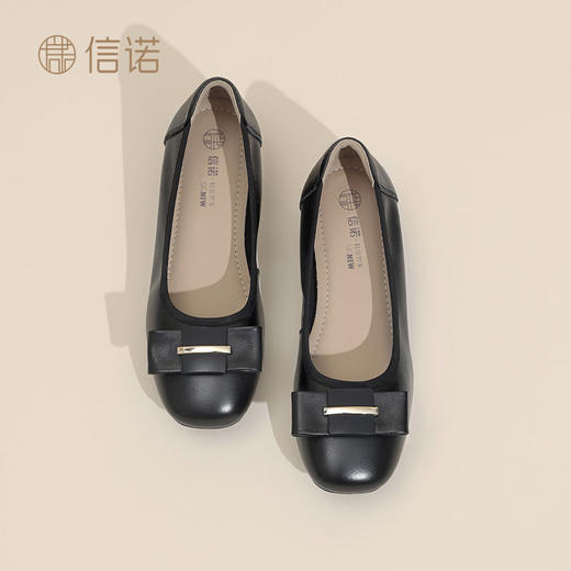 信诺妈妈鞋2025新款夏季舒适一脚蹬中老年真皮单鞋软底通勤皮鞋女\\Server\e\25年所有款\25L\李慧\冬冬\X5C137-106 商品图8